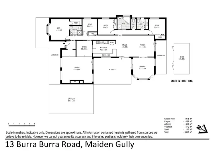 Floorplan of Homely house listing, 13 Burra Burra Road, Maiden Gully VIC 3551