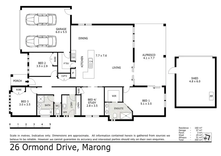 Floorplan of Homely house listing, 26 Ormond Drive, Marong VIC 3515