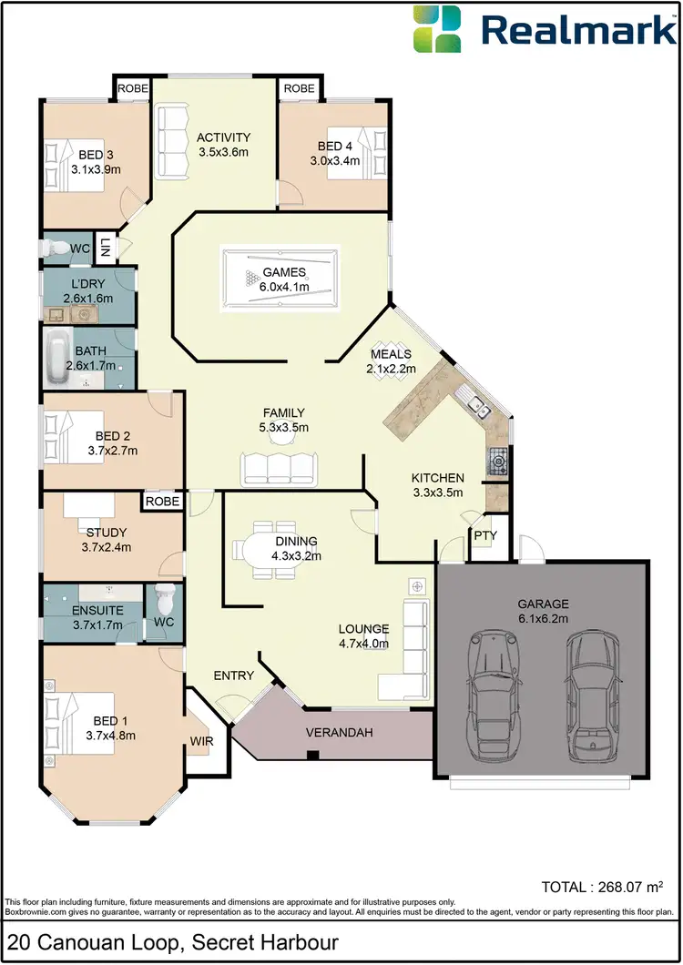 Floorplan of Homely house listing, 20 Canouan Loop, Secret Harbour WA 6173