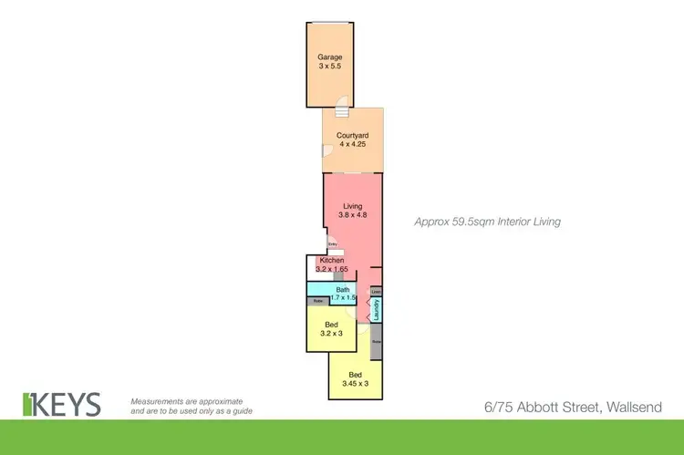 Floorplan of Homely unit listing, 6/75 Abbott Street, Wallsend NSW 2287
