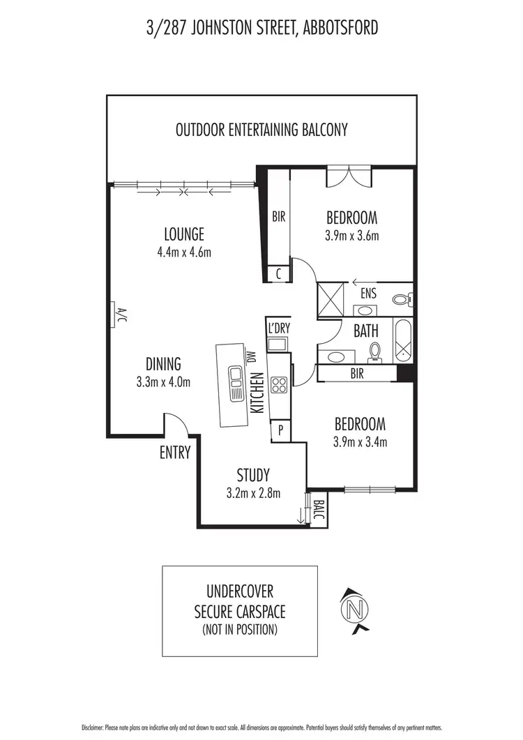 Floorplan of Homely apartment listing, 3/287-289 Johnston Street, Abbotsford VIC 3067