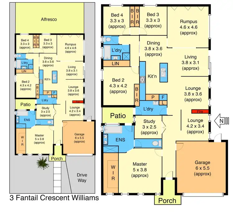 Floorplan of Homely house listing, 3 FANTAIL CRESCENT, Williams Landing VIC 3027
