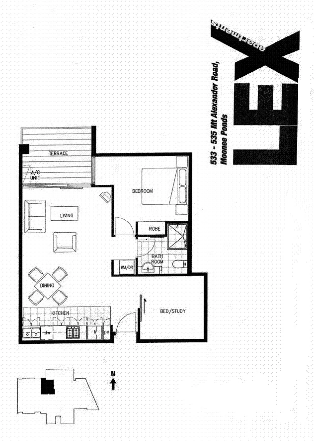 Floorplan of Homely apartment listing, 409/533 Mt Alexander Road, Moonee Ponds VIC 3039