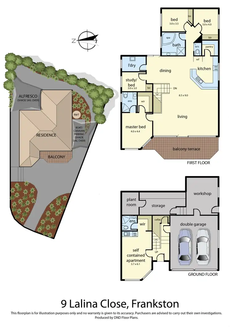 Floorplan of Homely house listing, 9 Lalina Close, Frankston VIC 3199