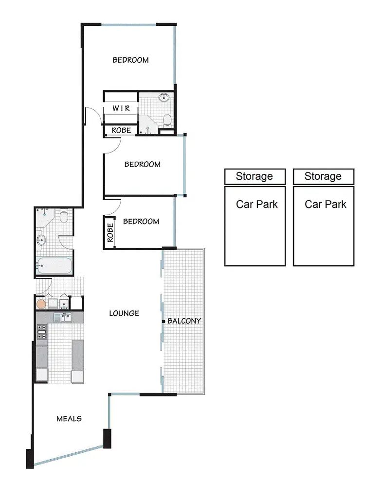 Floorplan of Homely apartment listing, 1303/341 Ascot Vale Road, Moonee Ponds VIC 3039