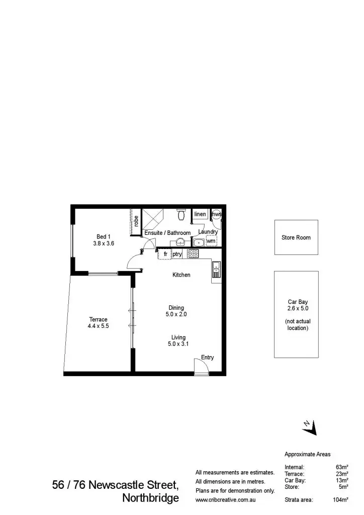 Floorplan of Homely house listing, 56/76 Newcastle Street, Perth WA 6000