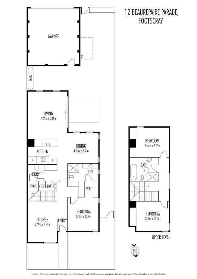 Floorplan of Homely house listing, 12 Beaurepaire Parade, Footscray VIC 3011