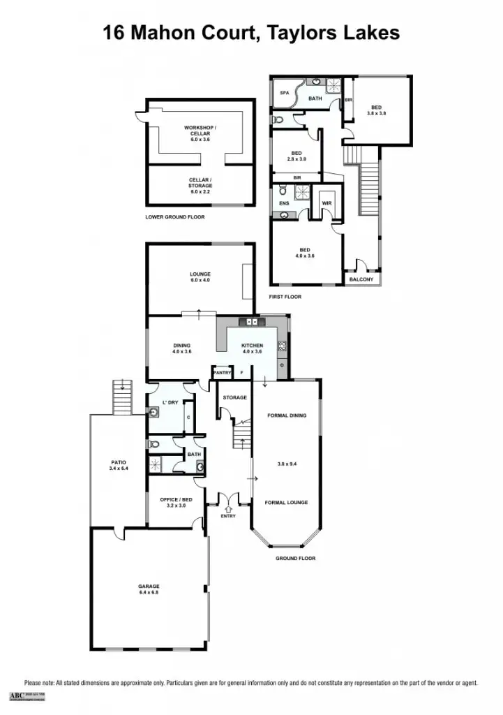 Floorplan of Homely house listing, 16 Mahon Court, Taylors Lakes VIC 3038