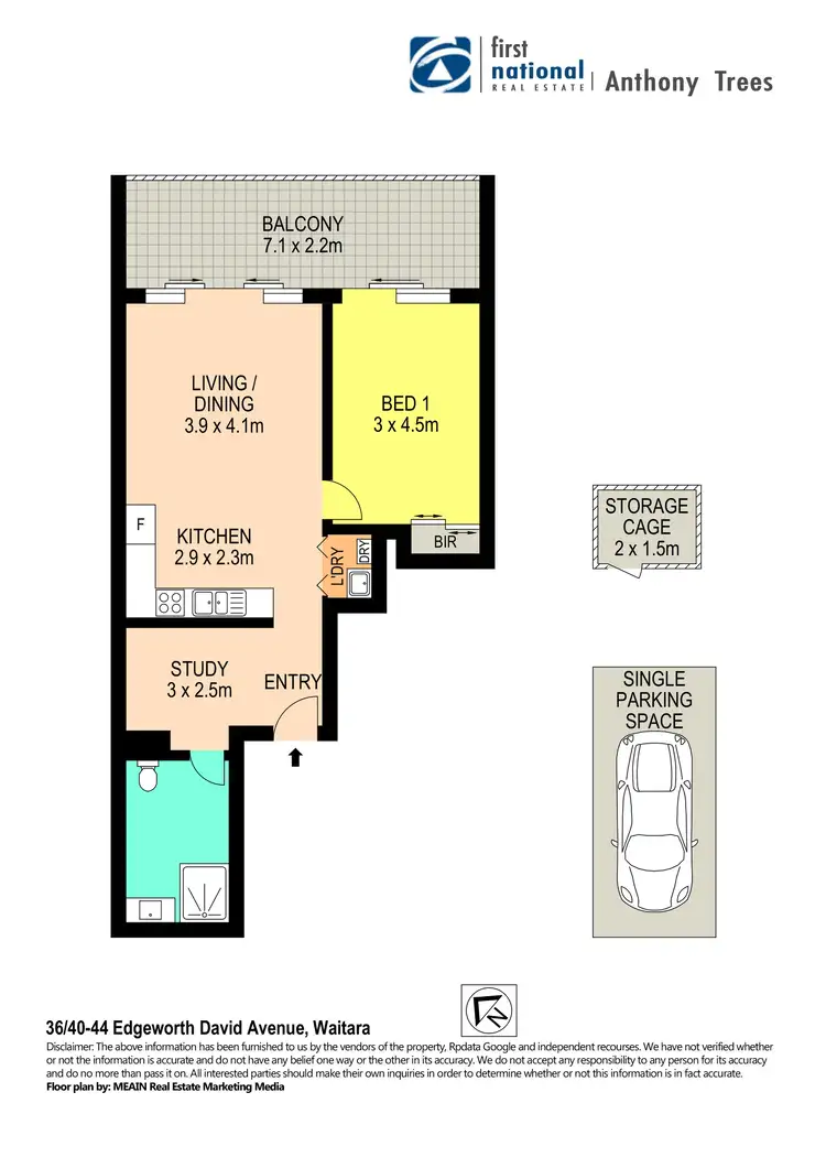 Floorplan of Homely apartment listing, 36/40-44 Edgeworth David Avenue, Waitara NSW 2077