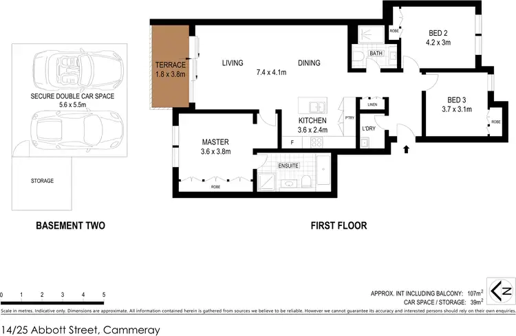 Floorplan of Homely apartment listing, 14/25 Abbott Street, Cammeray NSW 2062