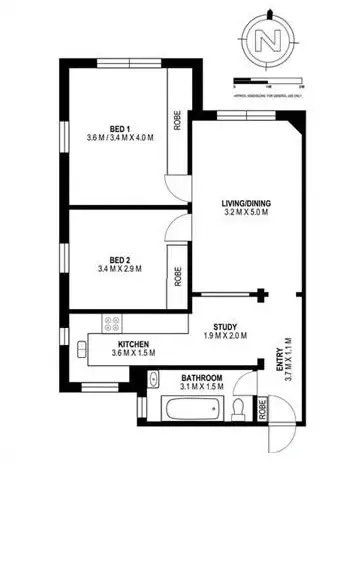 Floorplan of Homely apartment listing, 11/100 Wallis Street, Woollahra NSW 2025
