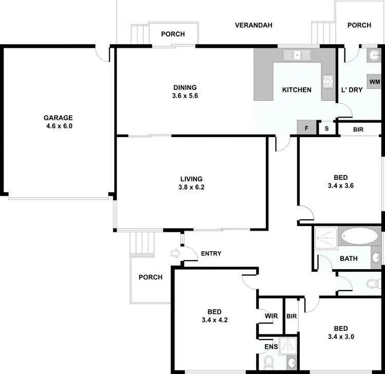 Floorplan of Homely house listing, 72 Arthur Street, St Albans VIC 3021