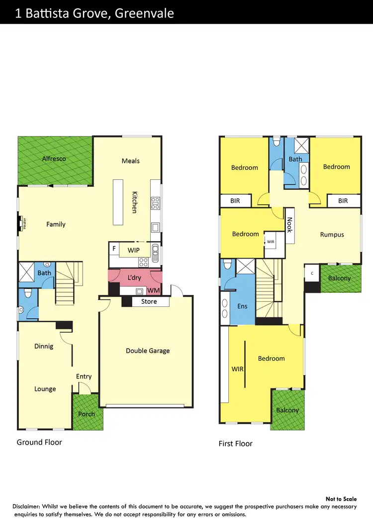 Floorplan of Homely house listing, 1 Battista Grove, Greenvale VIC 3059