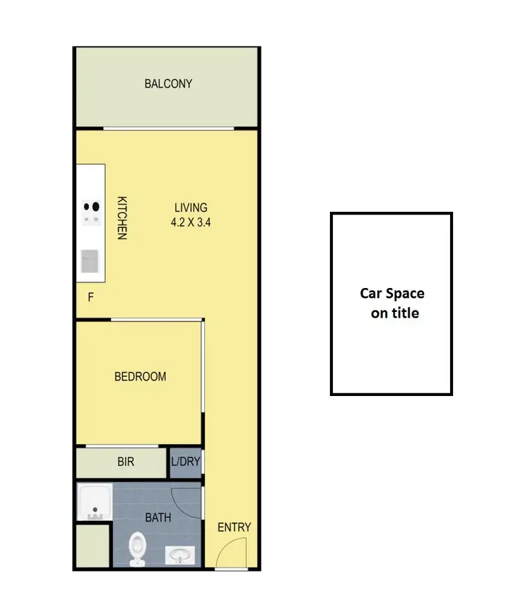 Floorplan of Homely apartment listing, 410/55 Collins Street, Essendon VIC 3040