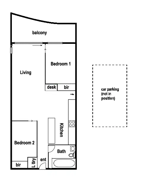 Floorplan of Homely apartment listing, 625/38 Mt Alexander Road, Travancore VIC 3032