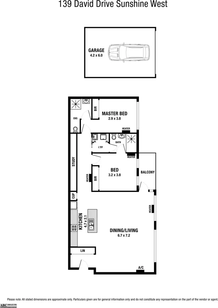 Floorplan of Homely apartment listing, 139 David Drive, Sunshine West VIC 3020