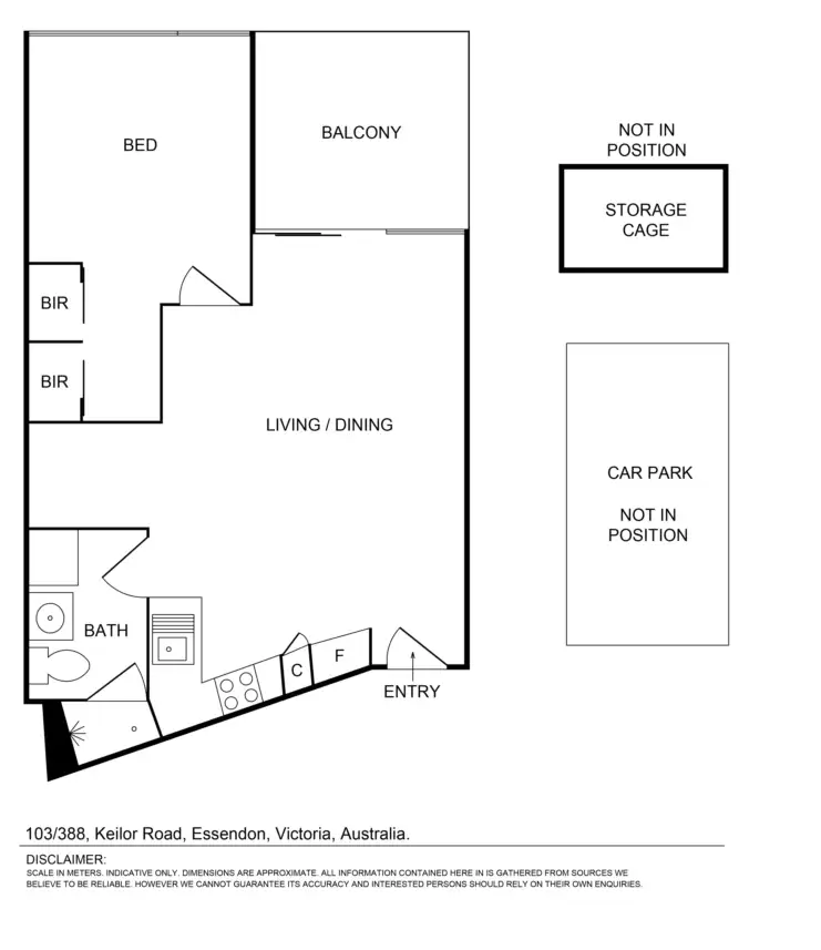 Floorplan of Homely apartment listing, 103/386-388 Keilor Road, Niddrie VIC 3042