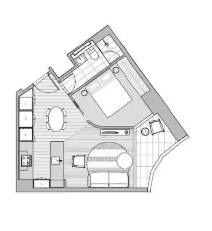 Floorplan of Homely apartment listing, 5111/224 La Trobe Street, Melbourne VIC 3000