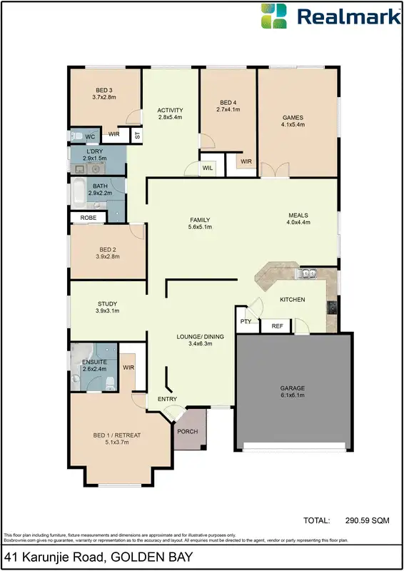 Floorplan of Homely house listing, 41 Karunjie Road, Golden Bay WA 6174