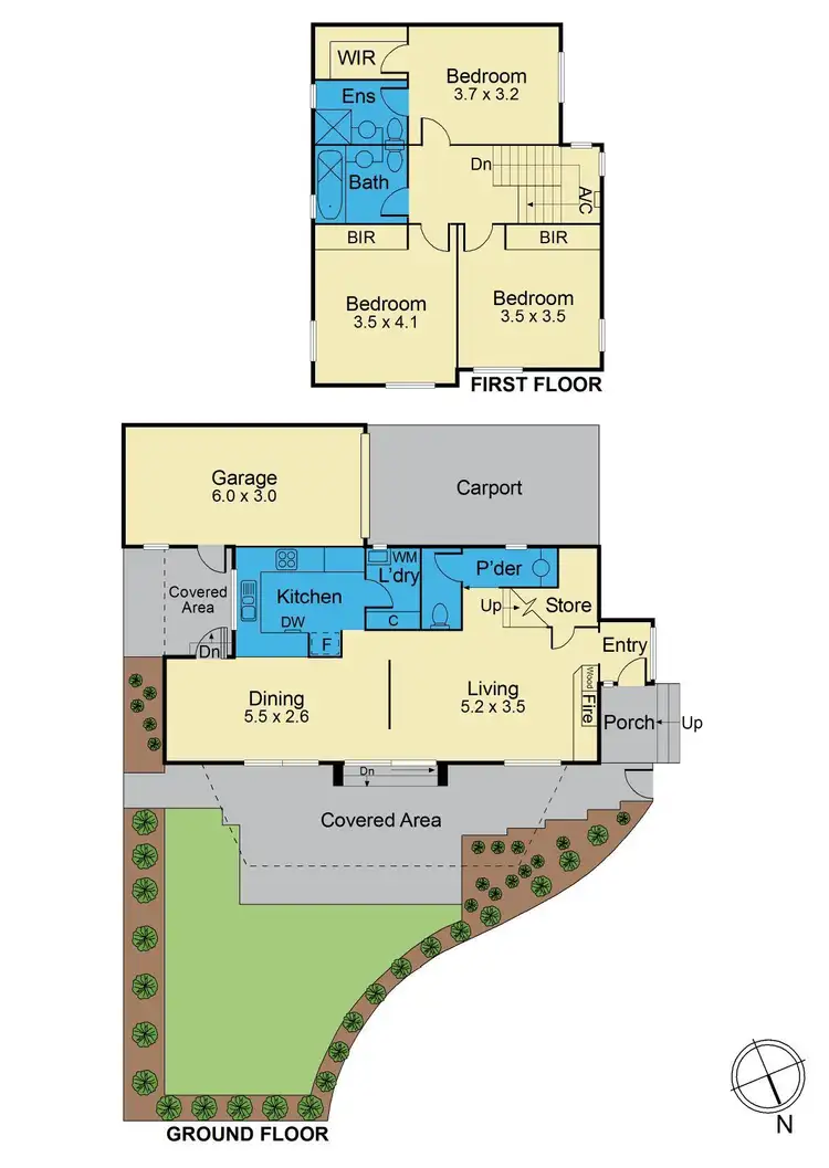 Floorplan of Homely townhouse listing, 1/392 Burwood Highway, Burwood VIC 3125