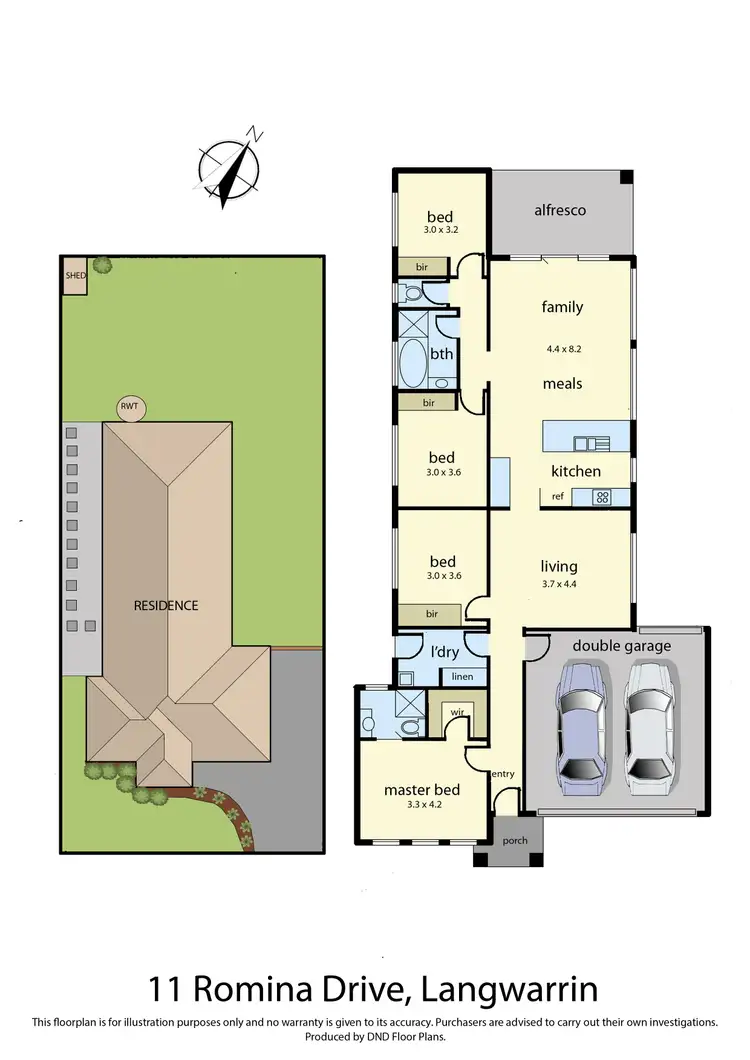Floorplan of Homely house listing, 11 Romina Drive, Langwarrin VIC 3910