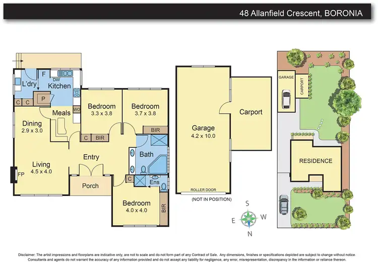 Floorplan of Homely house listing, 48 Allanfield Crescent, Boronia VIC 3155