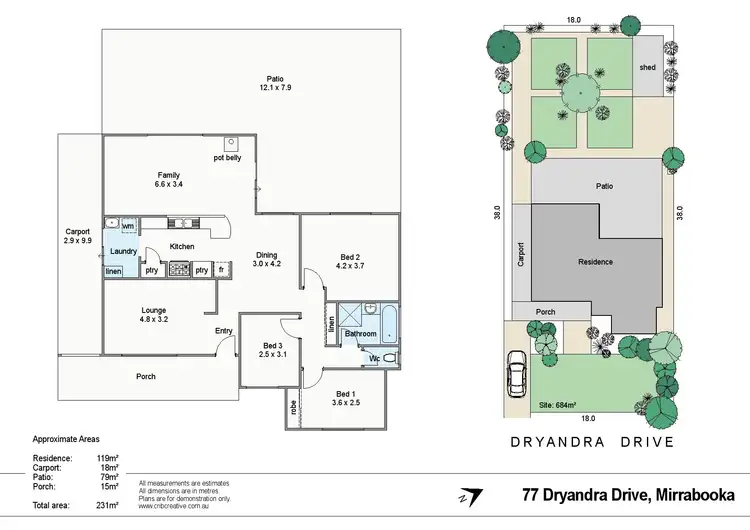 Floorplan of Homely house listing, 77 Dryandra Drive, Mirrabooka WA 6061