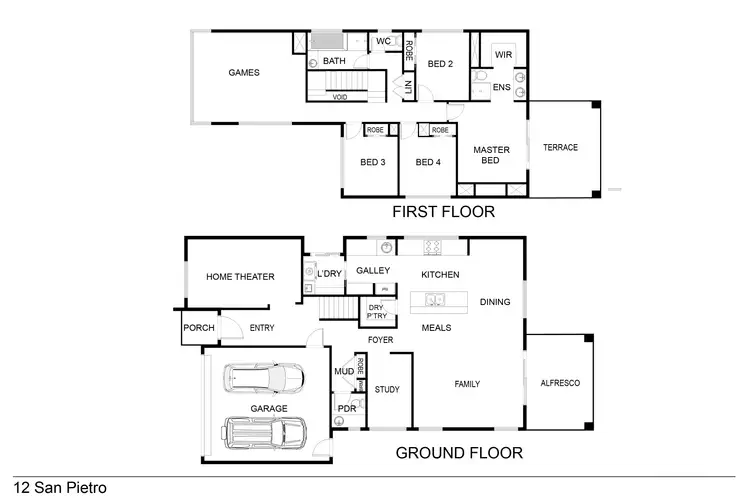 Floorplan of Homely house listing, 12 San Pietro Way, Greenvale VIC 3059