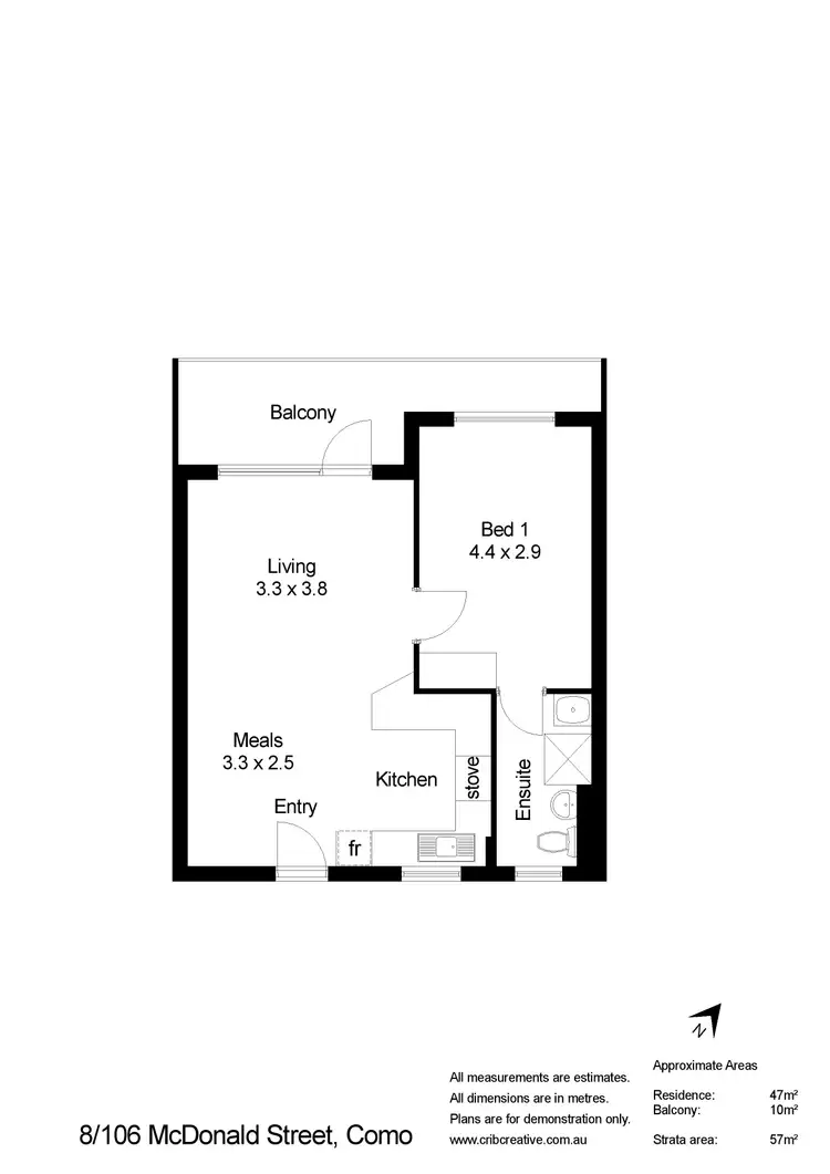 Floorplan of Homely apartment listing, 8/106 McDonald Street, Como WA 6152