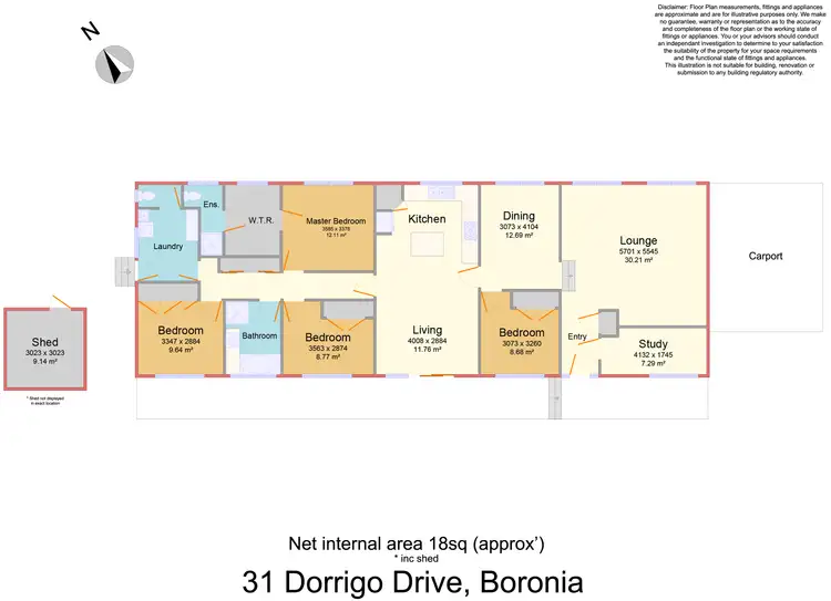 Floorplan of Homely house listing, 31 Dorrigo Drive, Boronia VIC 3155