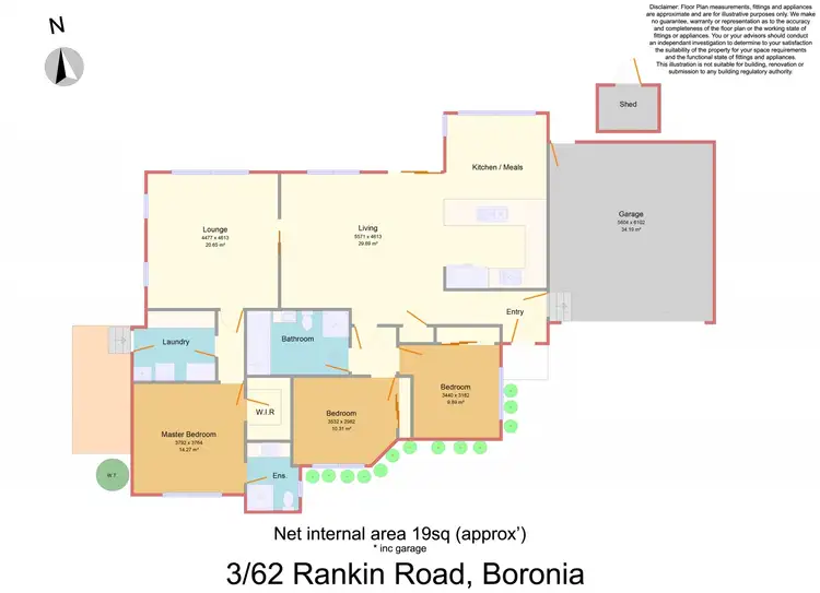 Floorplan of Homely unit listing, 3/62 Rankin Road, Boronia VIC 3155