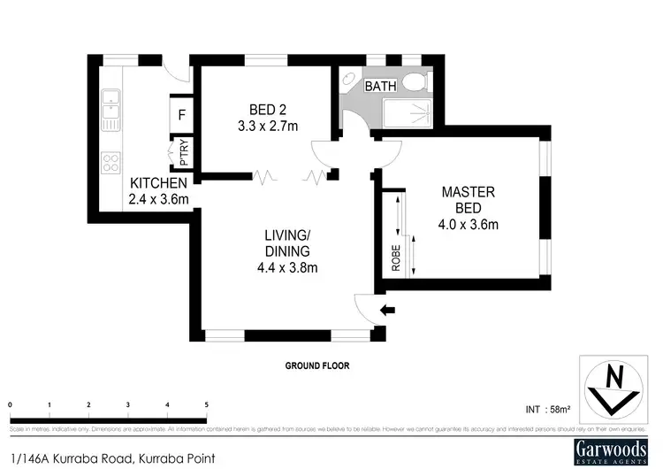 Floorplan of Homely apartment listing, 1/146A Kurraba Road, Neutral Bay NSW 2089