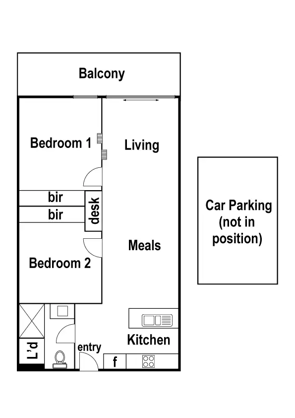 Floorplan of Homely apartment listing, 508H/50 High Street, Preston VIC 3072