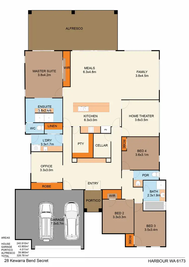 Floorplan of Homely house listing, 28 Kewarra Bend, Secret Harbour WA 6173