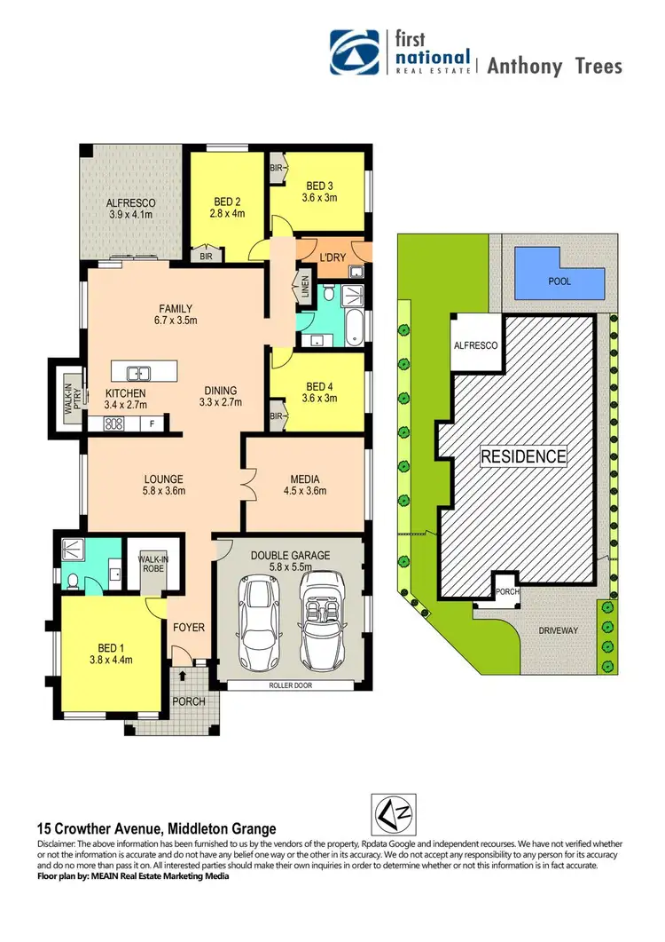 Floorplan of Homely house listing, 15 Crowther Avenue, Middleton Grange NSW 2171