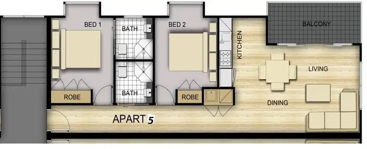 Floorplan of Homely apartment listing, 5/1424 Centre Road, Clayton South VIC 3169