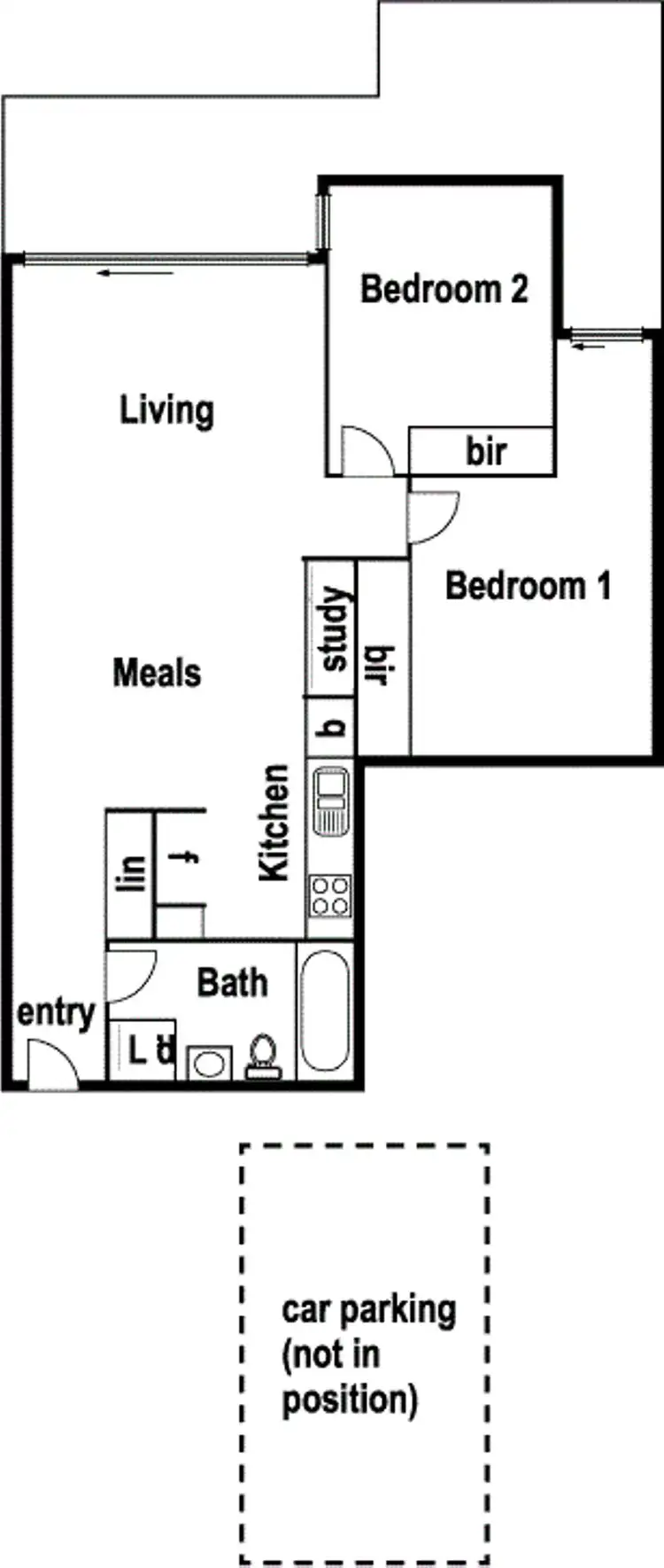 Floorplan of Homely apartment listing, 206/62 Mt Alexander Road, Travancore VIC 3032