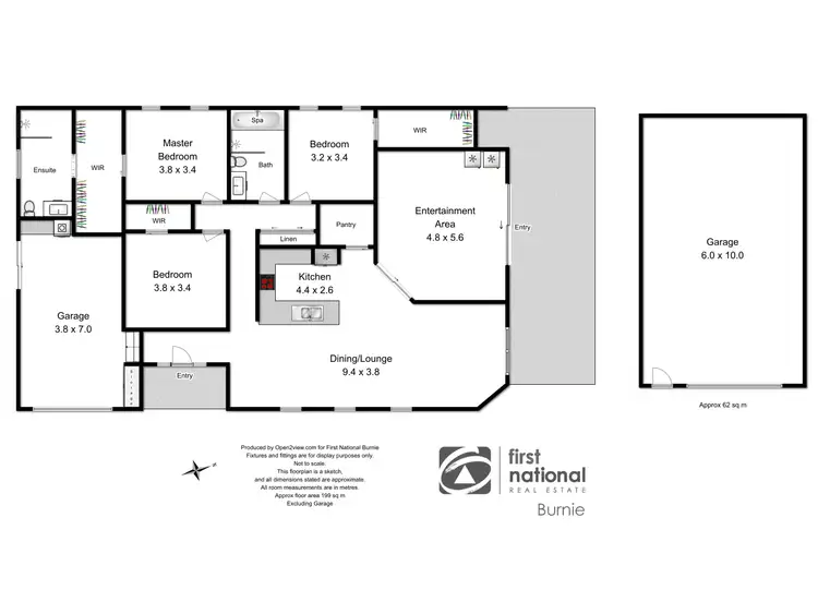 Floorplan of Homely unit listing, 1/21 Heather Crescent, Park Grove TAS 7320