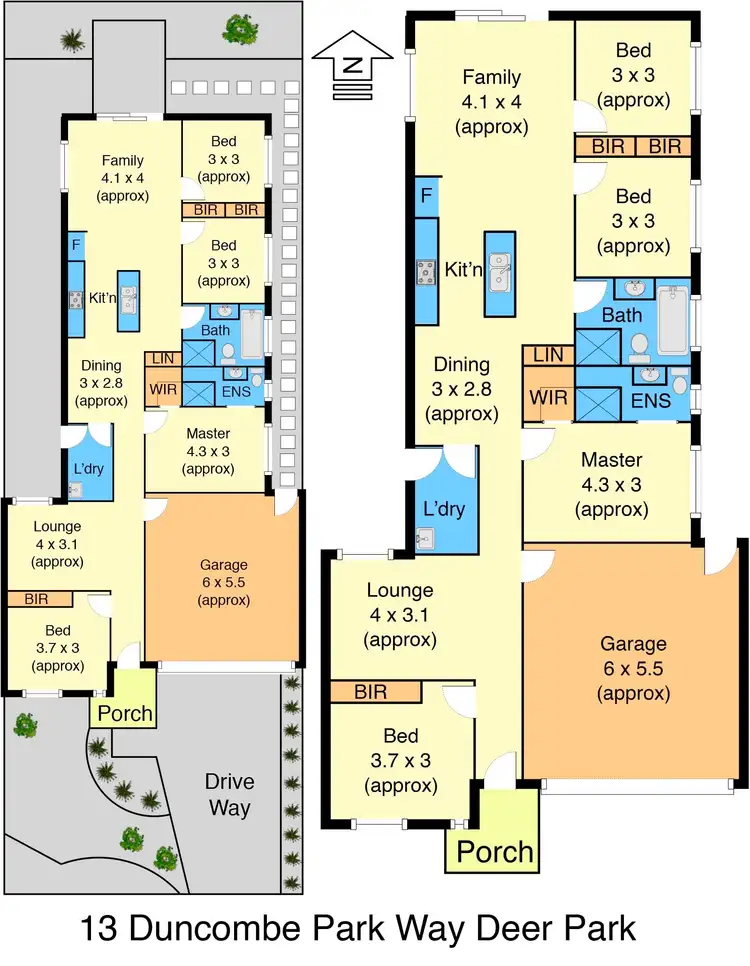 Floorplan of Homely house listing, 13 Duncombe Park Way, Deer Park VIC 3023