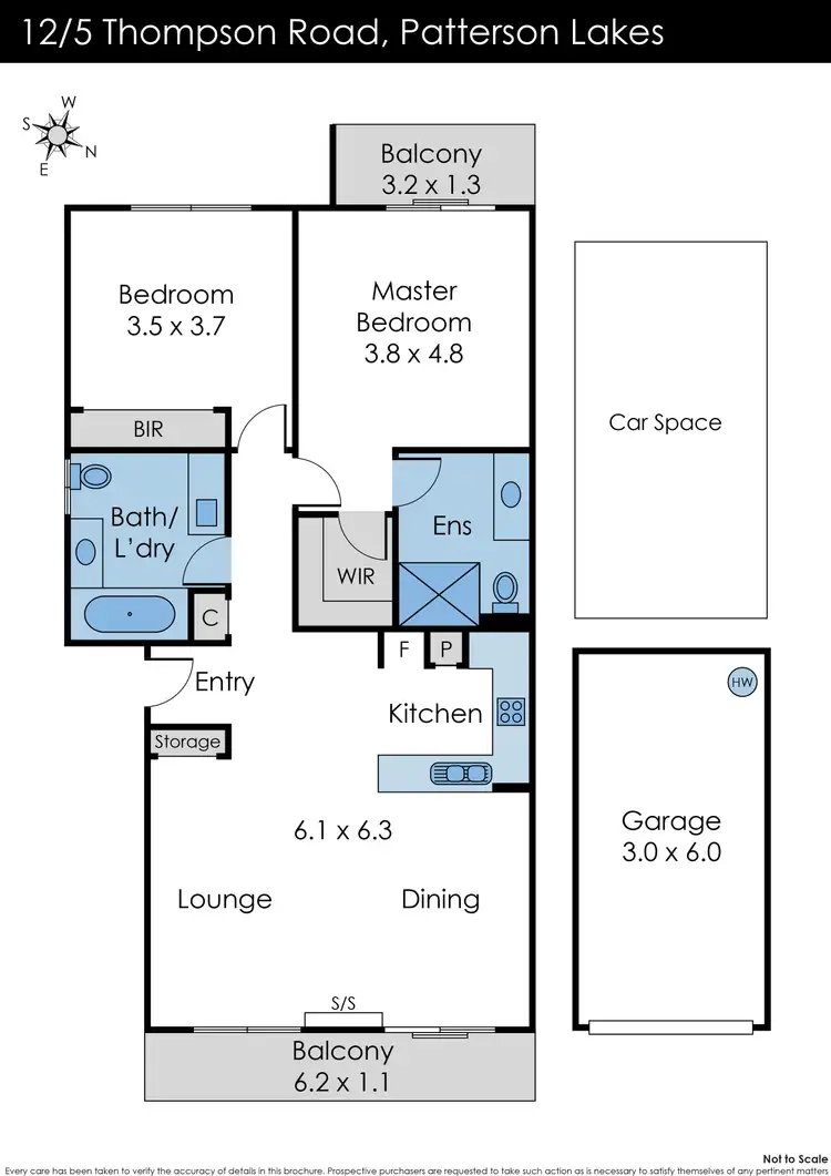 Floorplan of Homely unit listing, 12/5 Thompson Road, Patterson Lakes VIC 3197