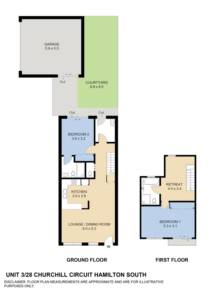 Floorplan of Homely unit listing, 3/28 Churchill Circuit, Hamilton South NSW 2303