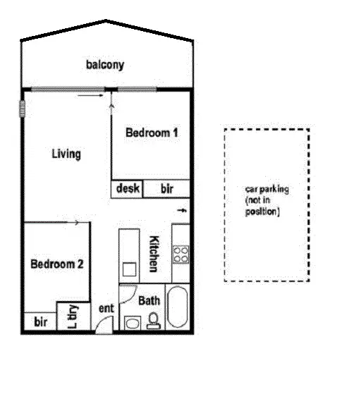 Floorplan of Homely apartment listing, 811/38 Mount Alexander Road, Travancore VIC 3032