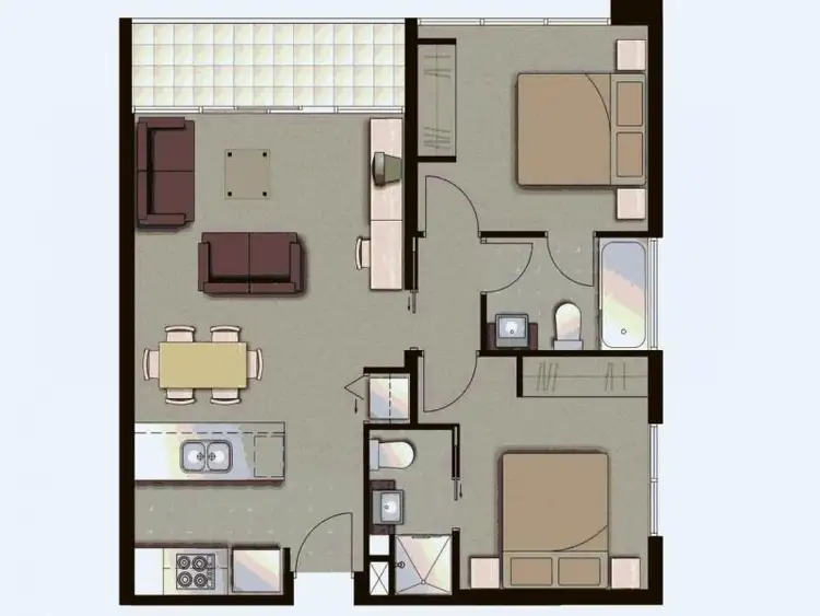 Floorplan of Homely apartment listing, 1703/8 Franklin Street, Melbourne VIC 3000
