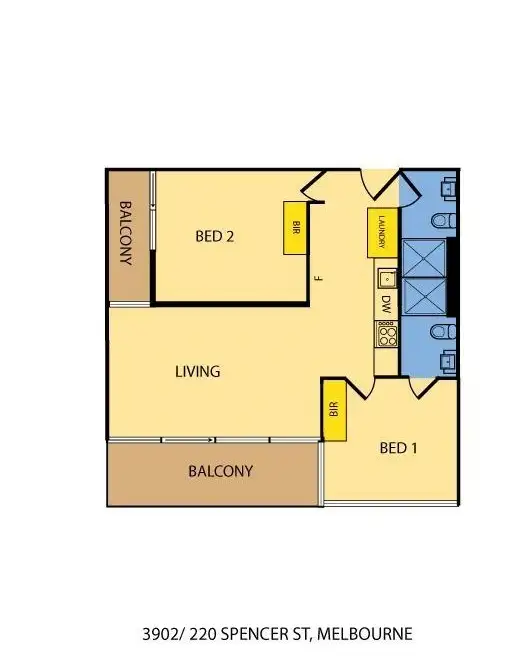 Floorplan of Homely apartment listing, 39.02/220 Spencer Street, Melbourne VIC 3000