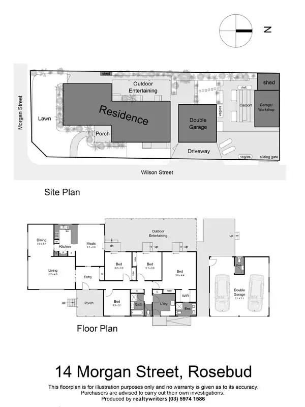 Floorplan of Homely house listing, 14 Morgan Street, Rosebud VIC 3939