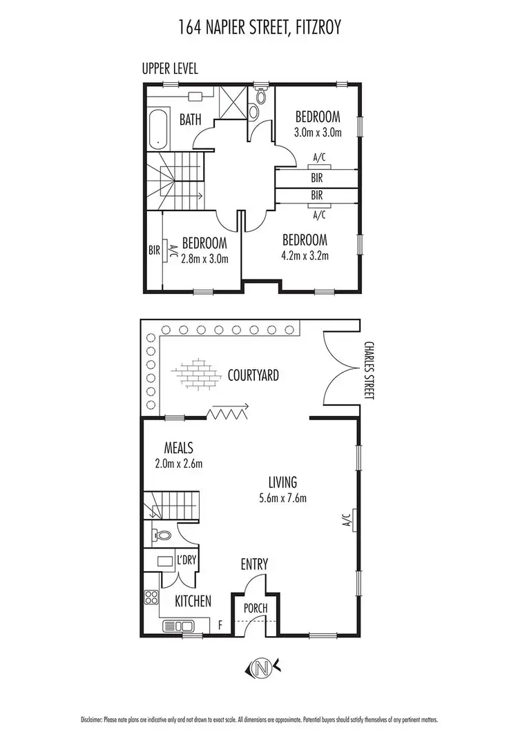 Floorplan of Homely house listing, 164 Napier Street, Fitzroy VIC 3065