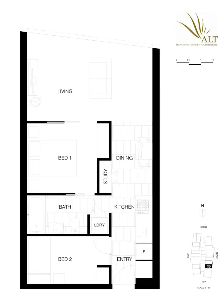 Floorplan of Homely apartment listing, 1109/18 Mt Alexander Road, Travancore VIC 3032