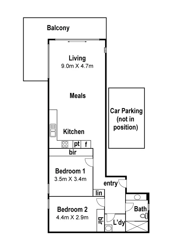 Floorplan of Homely apartment listing, 24/100 Union Road, Ascot Vale VIC 3032