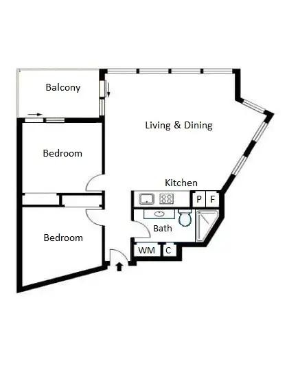 Floorplan of Homely apartment listing, 1711/673 La Trobe Street, Docklands VIC 3008