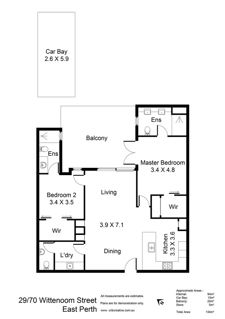 Floorplan of Homely apartment listing, 29/70 Wittenoom Street, East Perth WA 6004